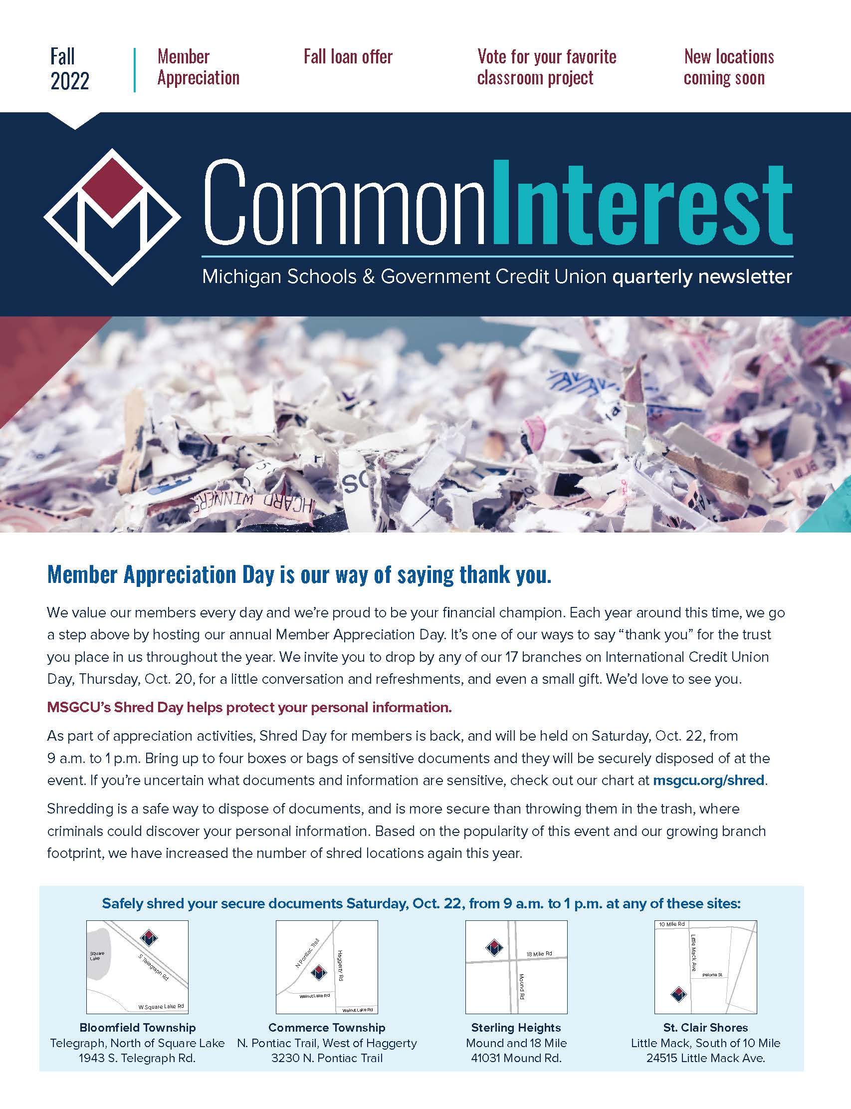 Common Interest Newsletter